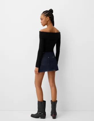 Tricou cu maneca lunga cu nasturi