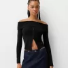 Tricou cu maneca lunga cu nasturi Tricou cu maneca lunga cu nasturi