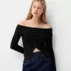 Tricou cu maneca lunga cu nasturi Tricou cu maneca lunga cu nasturi