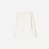 Tricou cu mânecă lungă cu nervuri și dantelă blondă Tricou cu mânecă lungă cu nervuri și dantelă blondă