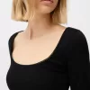 Tricou cu mânecă lungă, cu părțile strânse Tricou cu mânecă lungă, cu părțile strânse