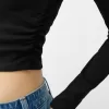 Tricou cu mânecă lungă, cu părțile strânse Tricou cu mânecă lungă, cu părțile strânse