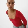 Tricou cu mânecă lungă, cu părțile strânse Tricou cu mânecă lungă, cu părțile strânse