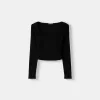 Tricou cu mânecă lungă, cu părțile strânse Tricou cu mânecă lungă, cu părțile strânse
