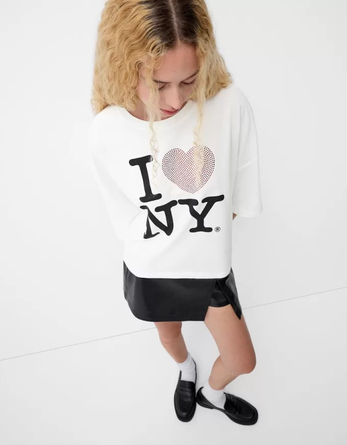 Tricou cu mânecă mijlocie I Love New York Tricou cu mânecă mijlocie I Love New York
