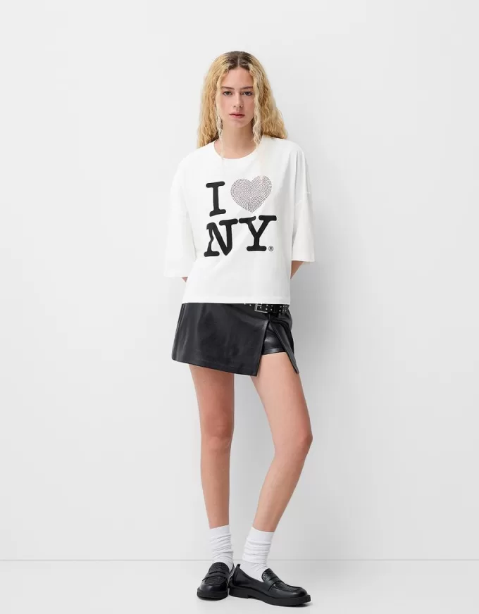 Tricou cu mânecă mijlocie I Love New York Tricou cu mânecă mijlocie I Love New York