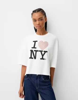 Tricou cu mânecă mijlocie I Love New York