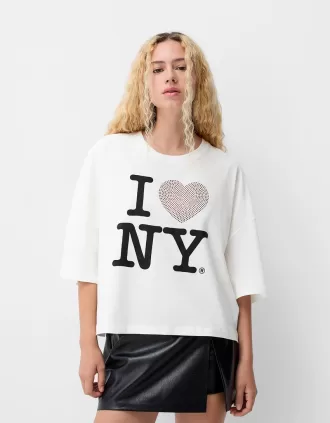 Tricou cu mânecă mijlocie I Love New York