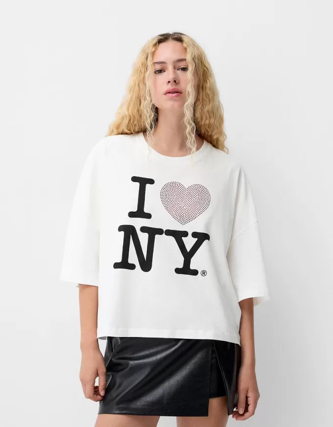 Tricou cu mânecă mijlocie I Love New York Tricou cu mânecă mijlocie I Love New York
