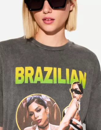 Tricou cu mânecă scurtă Anitta Brazilian Energy