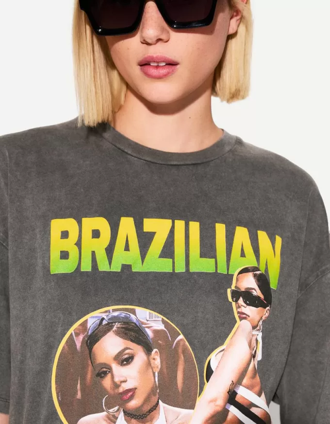 Tricou cu mânecă scurtă Anitta Brazilian Energy Tricou cu mânecă scurtă Anitta Brazilian Energy