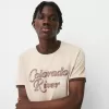 Tricou cu mânecă scurtă, cu borduri contrastante cu nervuri