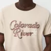 Tricou cu mânecă scurtă, cu borduri contrastante cu nervuri