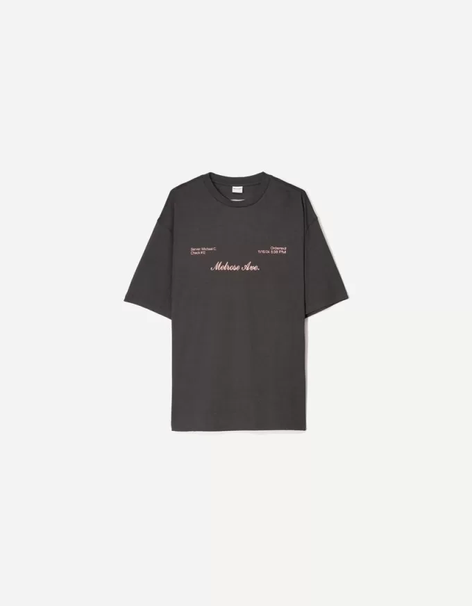 Tricou cu maneca scurta cu broderie Tricou cu maneca scurta cu broderie