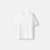 Tricou cu mânecă scurtă cu dungi texturate Tricou cu mânecă scurtă cu dungi texturate