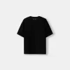 Tricou cu mânecă scurtă cu dungi texturate Tricou cu mânecă scurtă cu dungi texturate