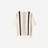 Tricou cu mânecă scurtă cu dungi texturate Tricou cu mânecă scurtă cu dungi texturate