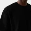 Tricou cu mânecă scurtă cu dungi texturate Tricou cu mânecă scurtă cu dungi texturate