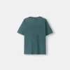 Tricou cu mânecă scurtă cu efect decolorat și imprimeu Tricou cu mânecă scurtă cu efect decolorat și imprimeu