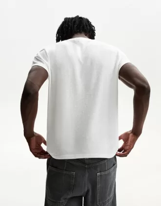 Tricou cu mânecă scurtă cu efect slub