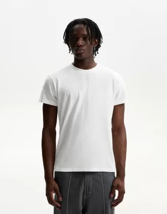 Tricou cu mânecă scurtă cu efect slub