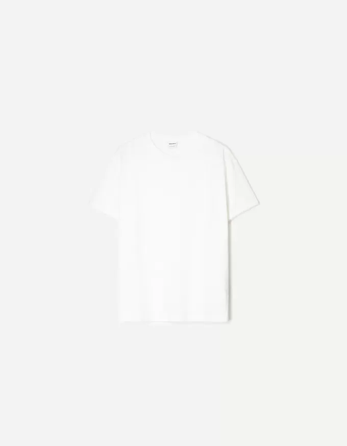 Tricou cu mânecă scurtă cu efect slub Tricou cu mânecă scurtă cu efect slub