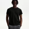 Tricou cu mânecă scurtă cu efect slub Tricou cu mânecă scurtă cu efect slub