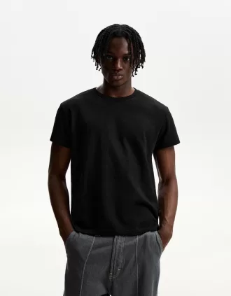 Tricou cu mânecă scurtă cu efect slub