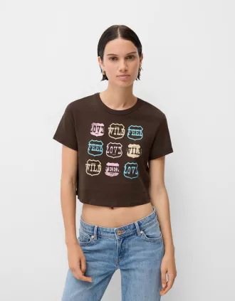 Tricou cu maneca scurta cu imprimeu