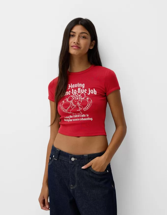 Tricou cu maneca scurta cu imprimeu Tricou cu maneca scurta cu imprimeu