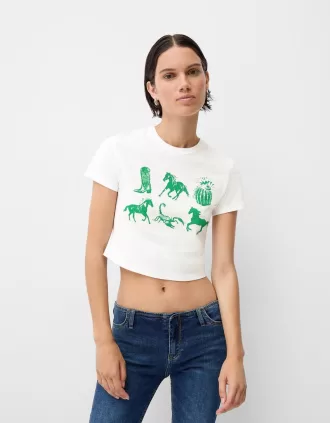 Tricou cu maneca scurta cu imprimeu