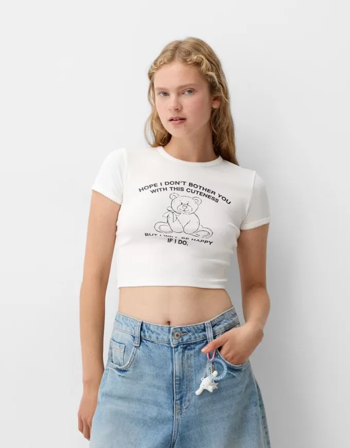 Tricou cu maneca scurta cu imprimeu Tricou cu maneca scurta cu imprimeu