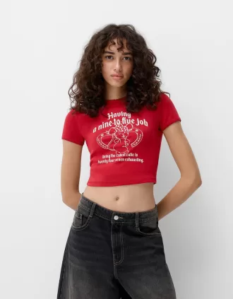 Tricou cu maneca scurta cu imprimeu