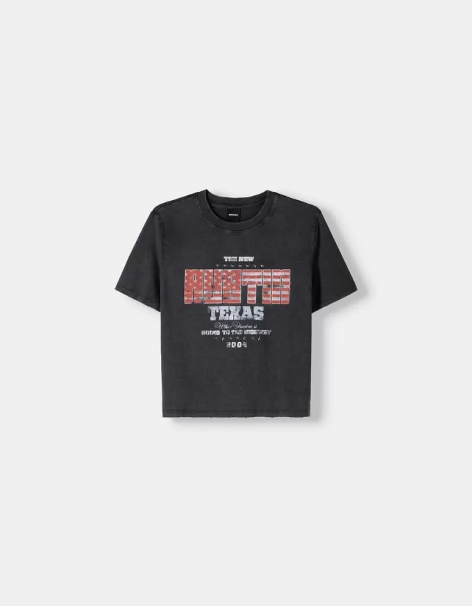 Tricou cu maneca scurta cu imprimeu Tricou cu maneca scurta cu imprimeu