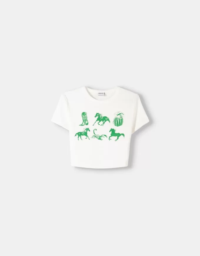 Tricou cu maneca scurta cu imprimeu Tricou cu maneca scurta cu imprimeu