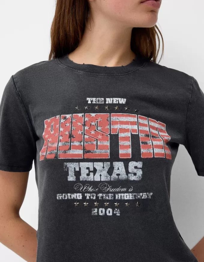 Tricou cu maneca scurta cu imprimeu Tricou cu maneca scurta cu imprimeu