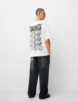 Tricou cu mânecă scurtă cu imprimeu Chainsaw Man
