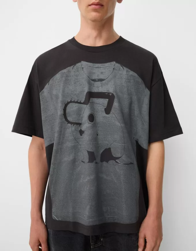 Tricou cu mânecă scurtă cu imprimeu Chainsaw Man Tricou cu mânecă scurtă cu imprimeu Chainsaw Man