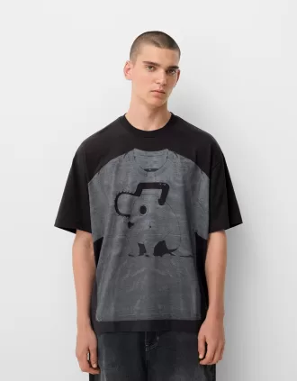 Tricou cu mânecă scurtă cu imprimeu Chainsaw Man