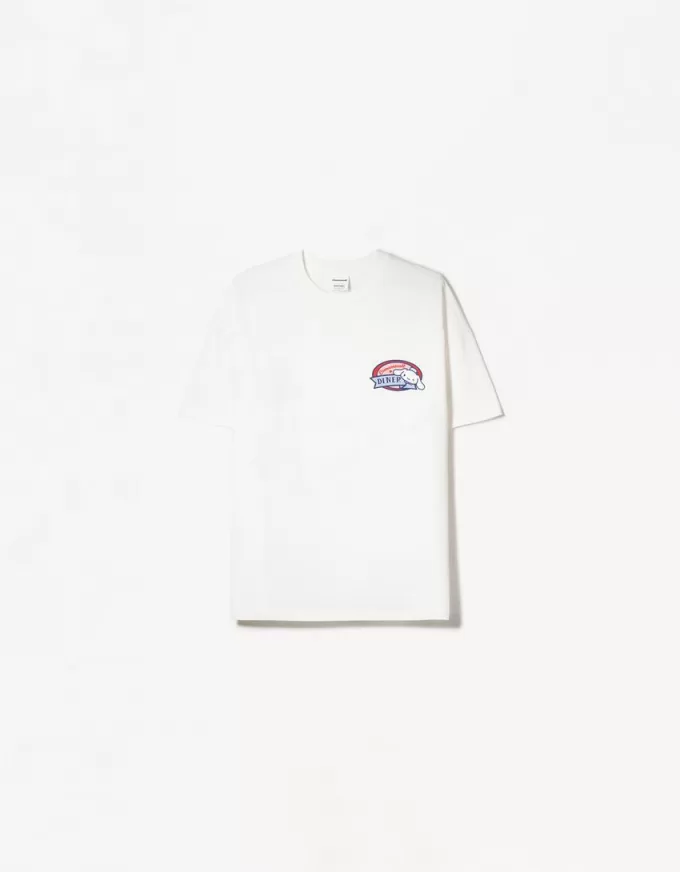 Tricou cu mânecă scurtă cu imprimeu Cinnamoroll Tricou cu mânecă scurtă cu imprimeu Cinnamoroll