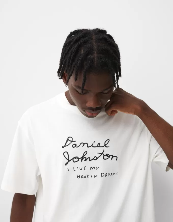 Tricou cu mânecă scurtă cu imprimeu Daniel Johnston Tricou cu mânecă scurtă cu imprimeu Daniel Johnston