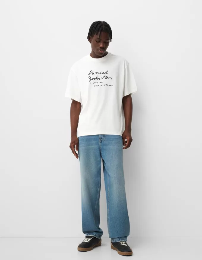 Tricou cu mânecă scurtă cu imprimeu Daniel Johnston Tricou cu mânecă scurtă cu imprimeu Daniel Johnston