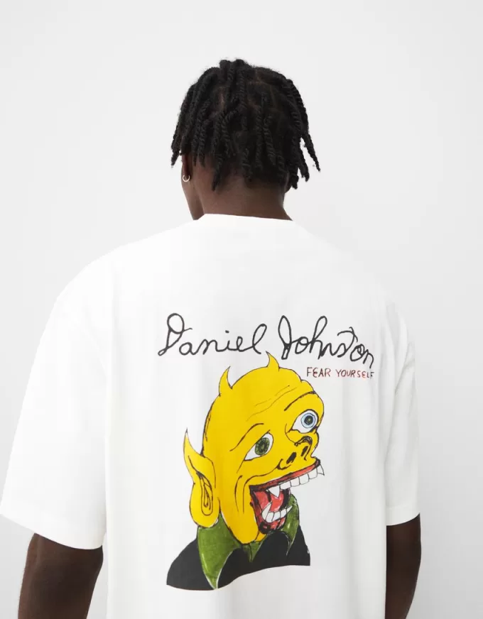 Tricou cu mânecă scurtă cu imprimeu Daniel Johnston Tricou cu mânecă scurtă cu imprimeu Daniel Johnston