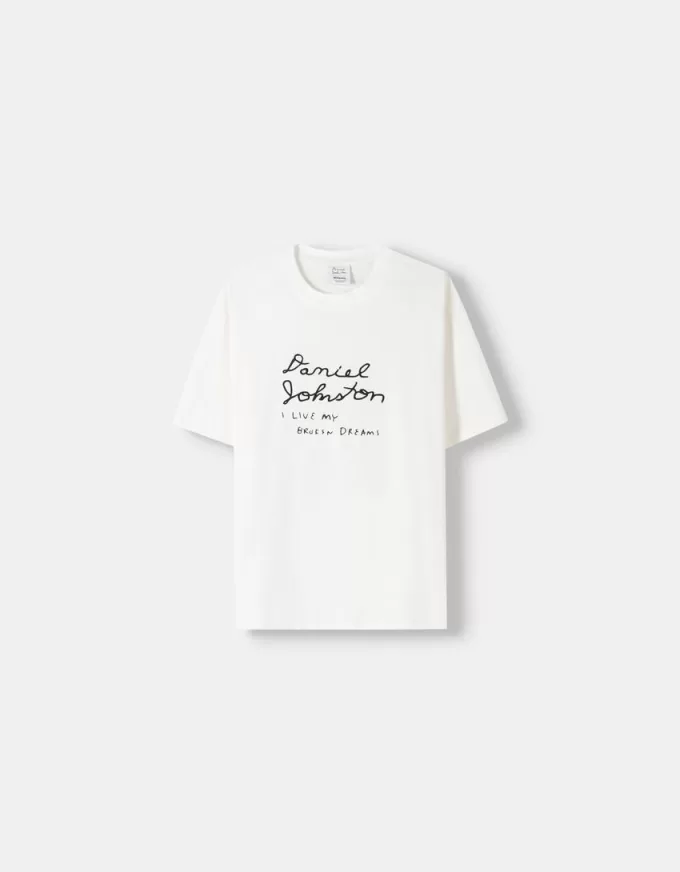 Tricou cu mânecă scurtă cu imprimeu Daniel Johnston Tricou cu mânecă scurtă cu imprimeu Daniel Johnston