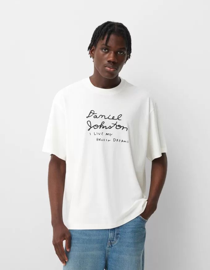 Tricou cu mânecă scurtă cu imprimeu Daniel Johnston Tricou cu mânecă scurtă cu imprimeu Daniel Johnston