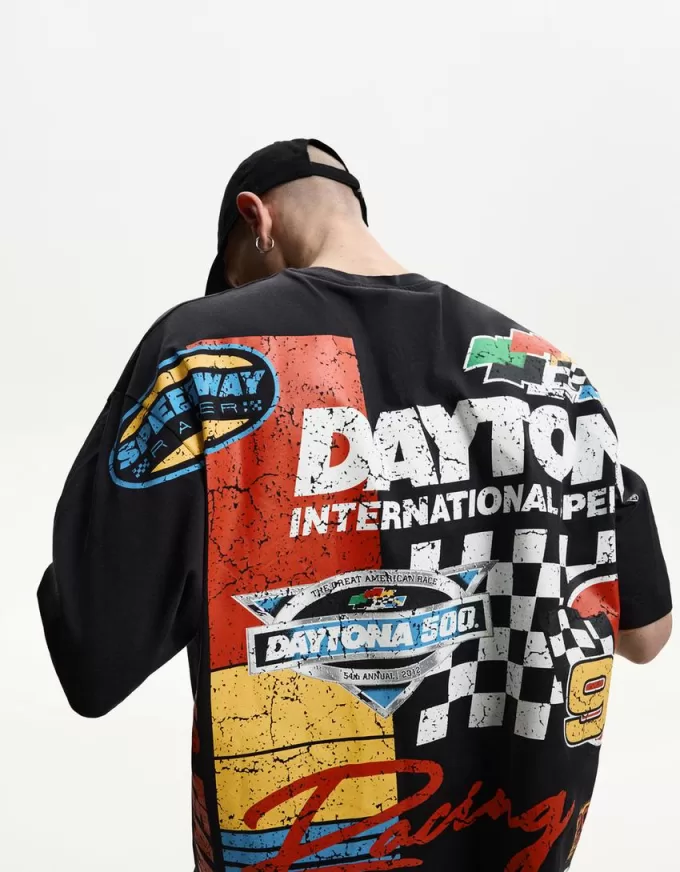 Tricou cu maneca scurta cu imprimeu Nascar Tricou cu maneca scurta cu imprimeu Nascar