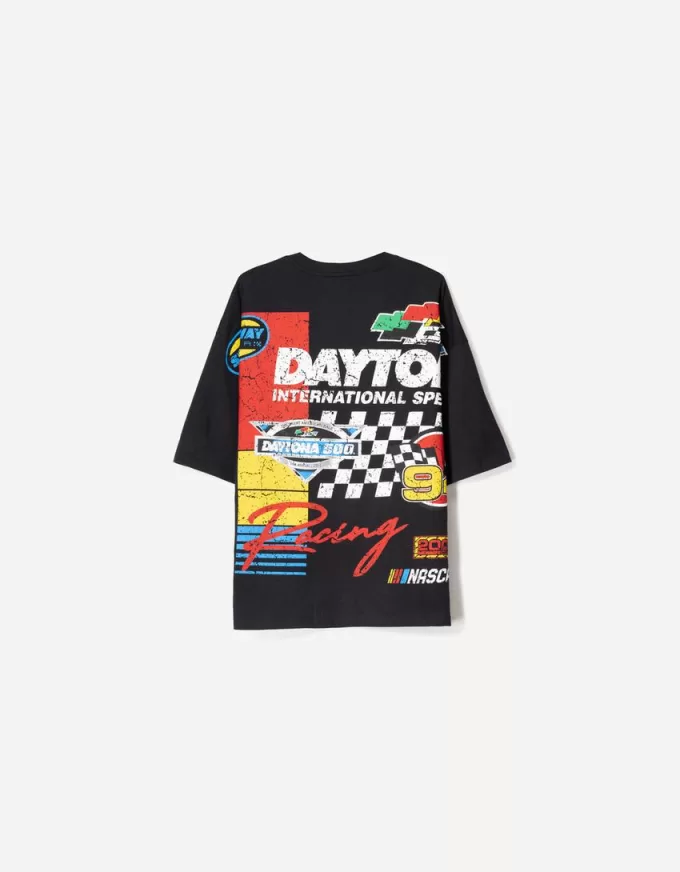 Tricou cu maneca scurta cu imprimeu Nascar Tricou cu maneca scurta cu imprimeu Nascar