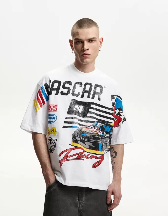 Tricou cu maneca scurta cu imprimeu Nascar Tricou cu maneca scurta cu imprimeu Nascar