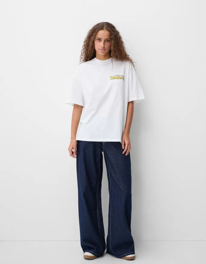 Tricou cu mânecă scurtă cu imprimeu Shrek Tricou cu mânecă scurtă cu imprimeu Shrek