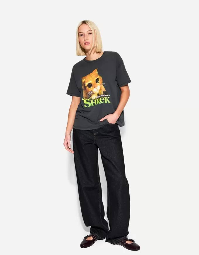 Tricou cu mânecă scurtă cu imprimeu Shrek Tricou cu mânecă scurtă cu imprimeu Shrek